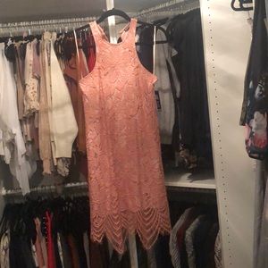 Express peach lace dress